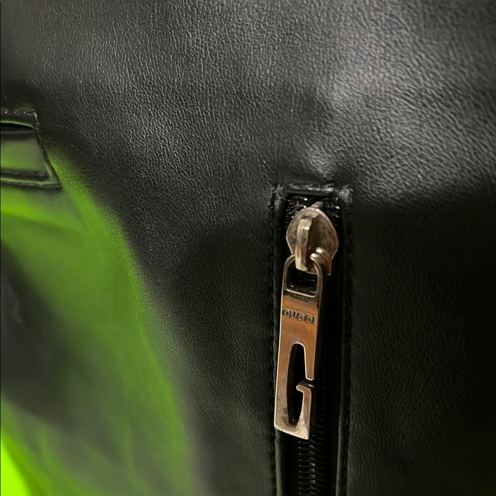 Gucci Black Leather Tote with Silver Handles - Picture 8 of 12